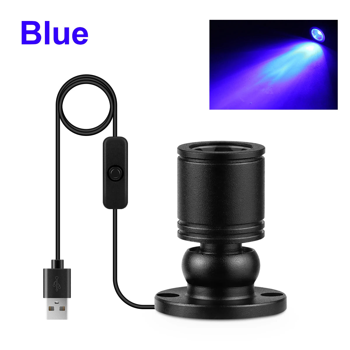 projecteur led couleur usb 5v blanc noir vert rouge bleu jaune violet transparent moderne