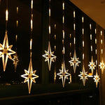 décoration noël étoiles lumineuses fil blanc multicolores extérieures ip44 étanches moderne