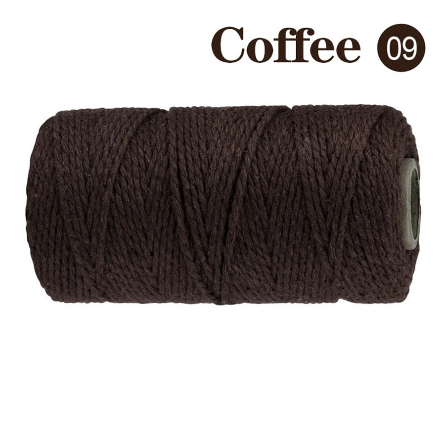 fil coton multicolore texturé naturel 100m 2mm enduit crafts sacs vêtements textiles maison