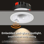 plafonnier led encastrable rond blanc capteur mouvement moderne salon cuisine couloir intérieur
