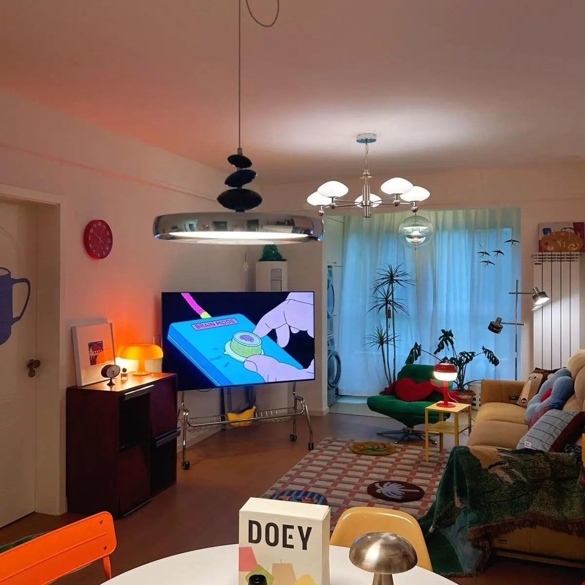 meuble tv mobile moderne roulettes support 32 60 pouces rangement salon chambre