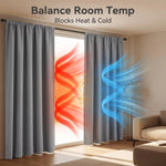 rideau moderne gris opaque uni fenêtre installer chez soi 135x160cm