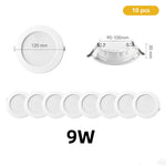 éclairage led downlight spot 12w 20w blanc moderne clips opaques 95mm 185mm