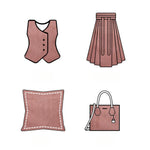tissu polyester rose jacinthe texturé jacquard 145cm décoration mode couture gilet jupe sac main