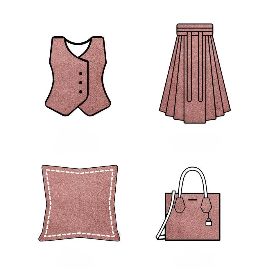 tissu polyester rose jacinthe texturé jacquard 145cm décoration mode couture gilet jupe sac main