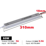 transformateur led ultrathin 12v 24v 24w 36w 48w 60w 72w 100w blanc moderne