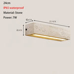 applique murale led moderne pierre naturelle texture marbrée beige marron clair éclairage minimalisteintérieurextérieur