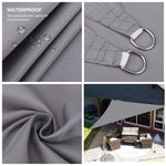 voile soleil gris tissé moderne protection uv 98% jardin extérieur imperméable