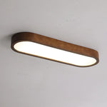 plafonnier led moderne bois marron clair lumiere blanche transparente minimaliste
