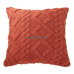 taie d'oreiller double face polyester coton bleu motif géométrique moderne adhésif 43cm 43cm