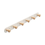 porte serviettes mural moderne bois blanc fixations serviettes gant cuisine sac rangement
