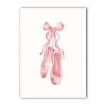 toile illustration danseuse ballet rose ruban cadre blanc chambre enfant