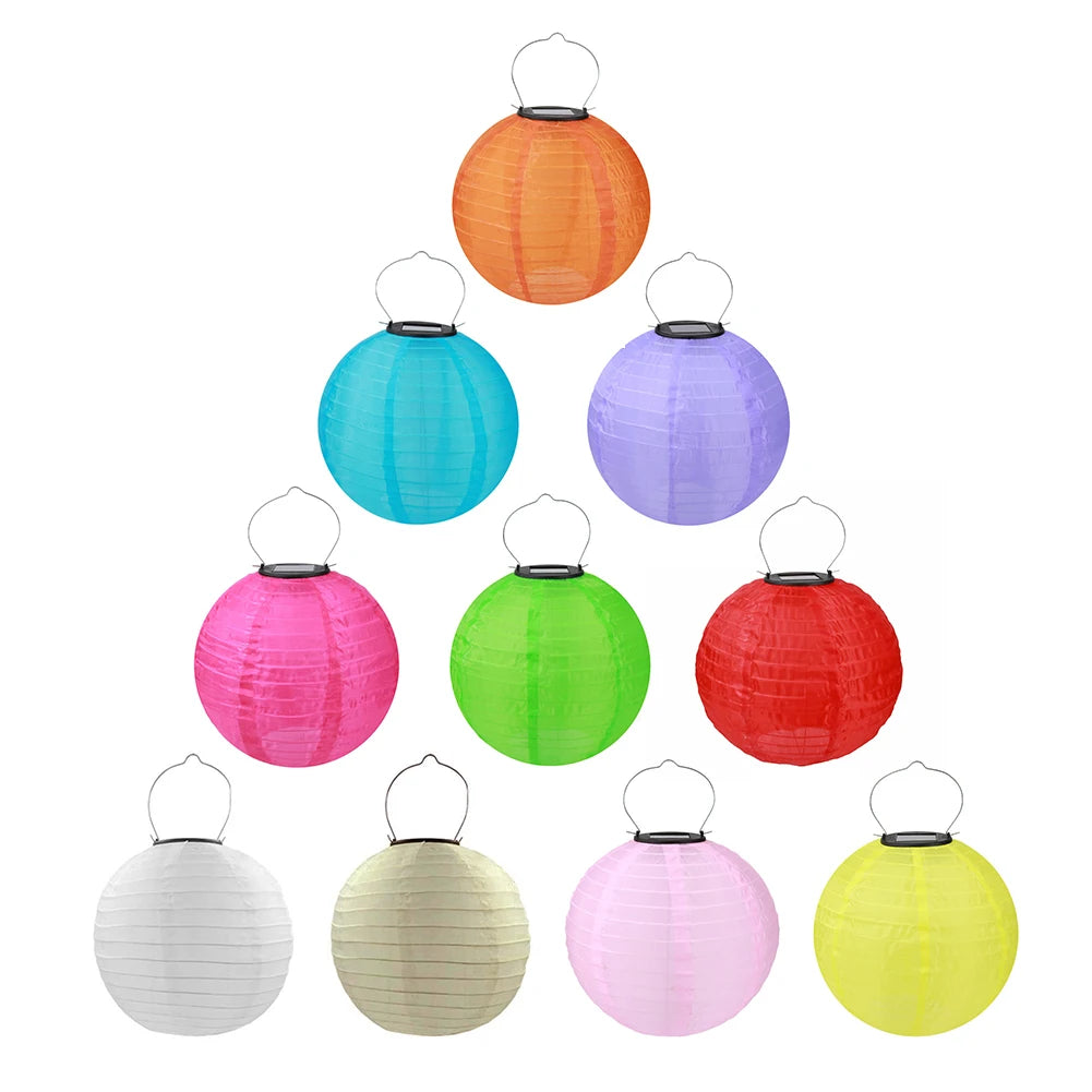lanterne solaire led decoration mariage anniversaire noel opaques papier plissé