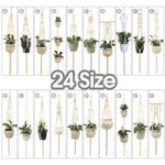 support plante suspendue macramé blanc fait main décoration jardin intérieur boho corde coton