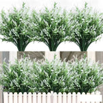 plantes artificielles feuilles pointues vert clair violet modernes extérieures intérieures décoration exposition 10 pièces