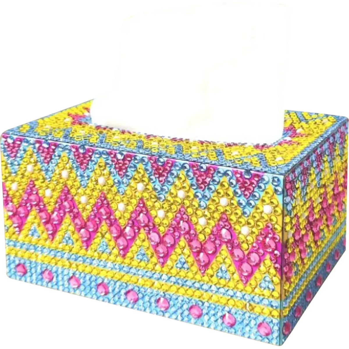 boîte mouchoirs moderne diamants géométrique fleurs adhésive couleur multiple decoration maison fournitures cadeau