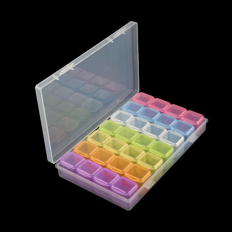 boîtes rangement bijoux plastique réutilisable 28 56 grilles compartiments modernes clips fermeture transparentes