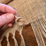 serviette table jute beige rustique franges decoration table mariage hiver automne valentin salopes salopes