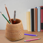 panier tressé rotin marron clair organisation cuisine rustique multifonctionnel almacenamiento