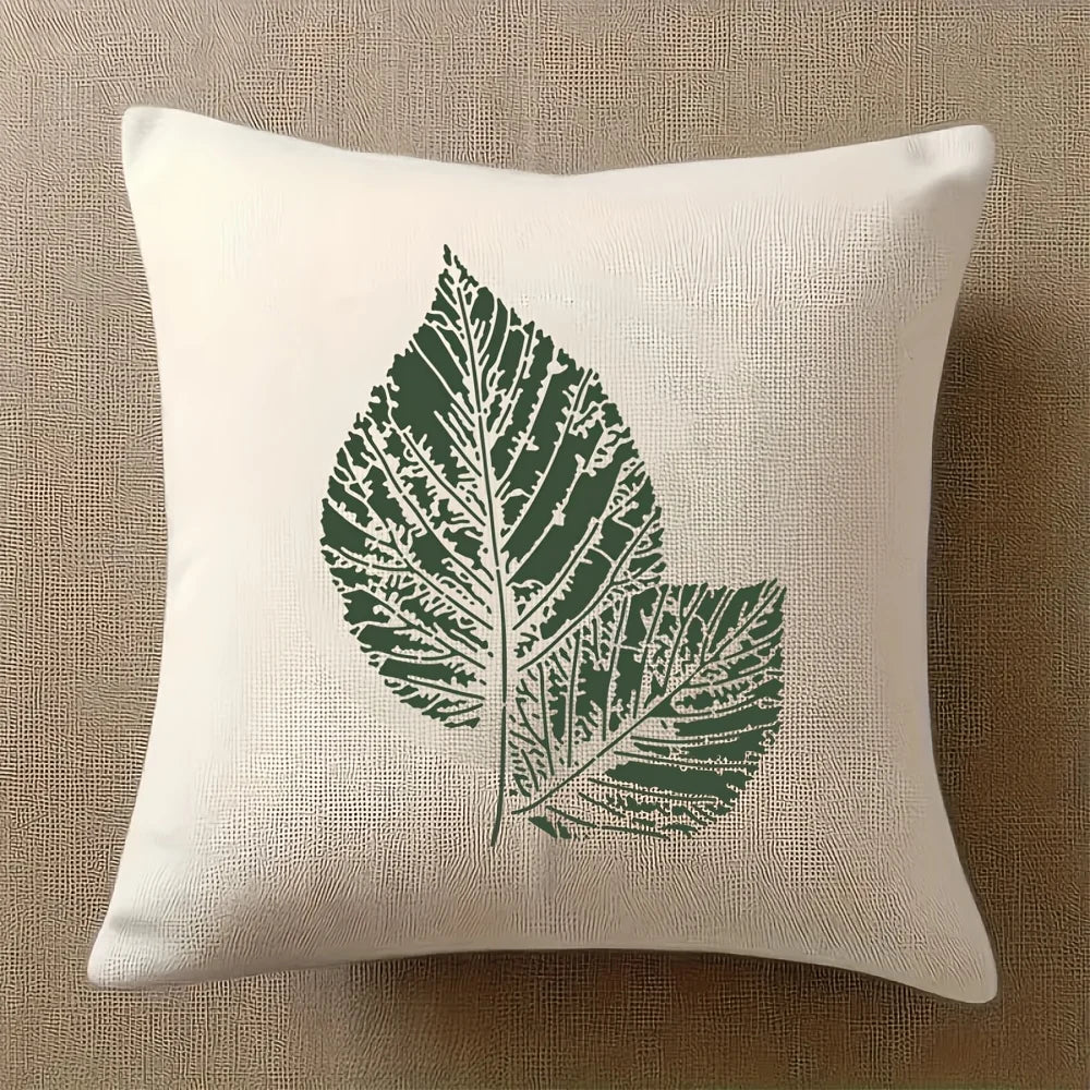 feuilles stylisées stencil vert blanc artisanal peinture murale scrapbooking coloriage gaufrage