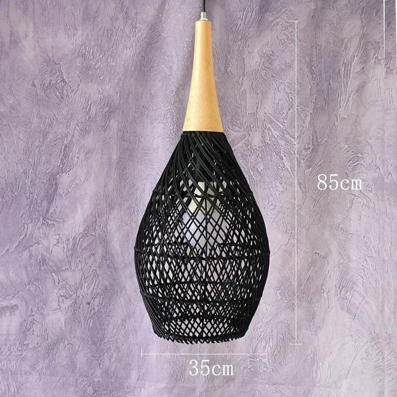suspension lumineuse moderne tissée noir beige claire artisanale câble électrique certification ul flux lumineux