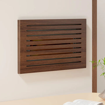 radiateur mural moderne marron clair rayures horizontales fixation murale 40x30cm 50x40cm