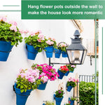 support mural pots fleurs noir rond lisse moderne vis noires expansion tubesextérieurintérieur