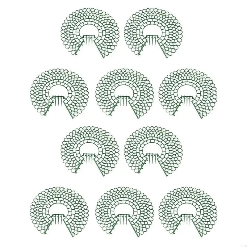 support fraisiers vert moderne grille géométrique opacité hauteur 4cm 26cm large