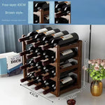 présentoir vin bois marron moderne étages 43cm bouteilles étiquettes rusticité.storage rack