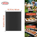 tapis cuisson antiadhésif réutilisable résistant chaleur fond four noir moderne silicone