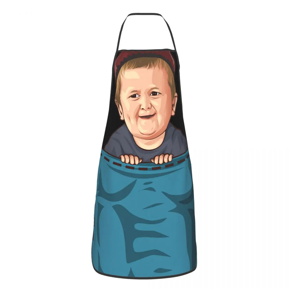 Tablier cuisine bleu marine avec motif humoristique Hasbulla