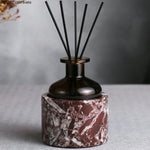 ensemble salle bain marbre rouge distributeur savon porte savon diffuseur huile essentielle moderne