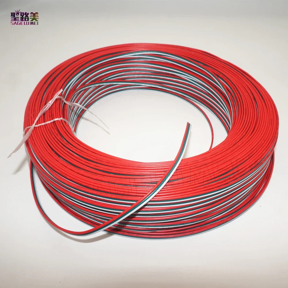 câbles extension led 2pin 3pin 4pin 5pin 6pin 5m 10m rouge noir blanc bleu