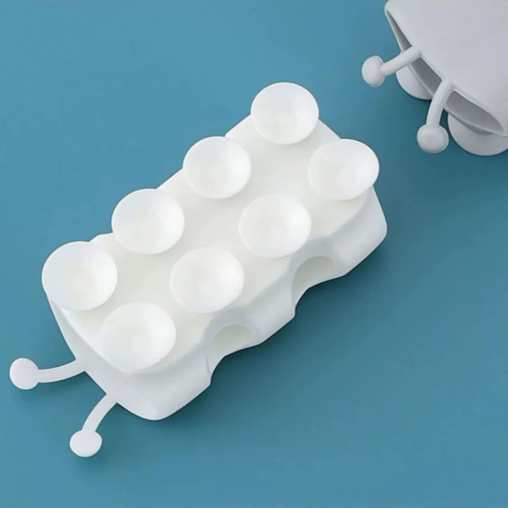 supports ventouse silicone blanc gris pommeau douche adaptable mur ludique salle bain