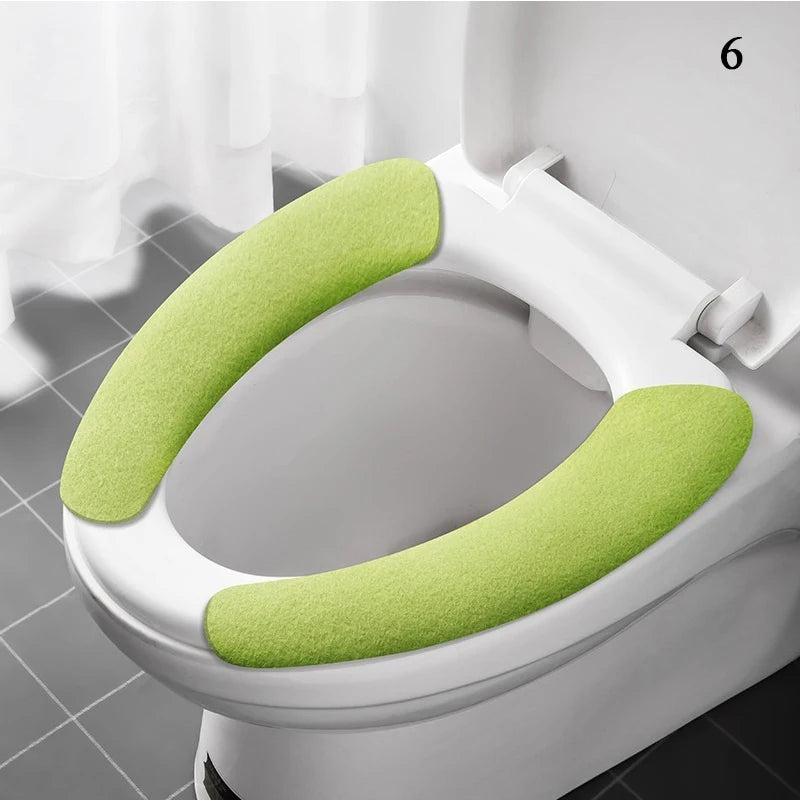coussin toilette velours adhésif réutilisable lavable confortable jaune gris orange bleu rose violet