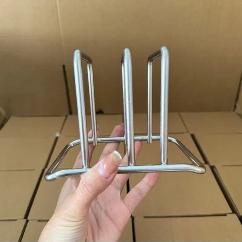 porte plaques acier inoxydable argenté moderne stable cuisine lisse brillant sans bpa résistant rouille