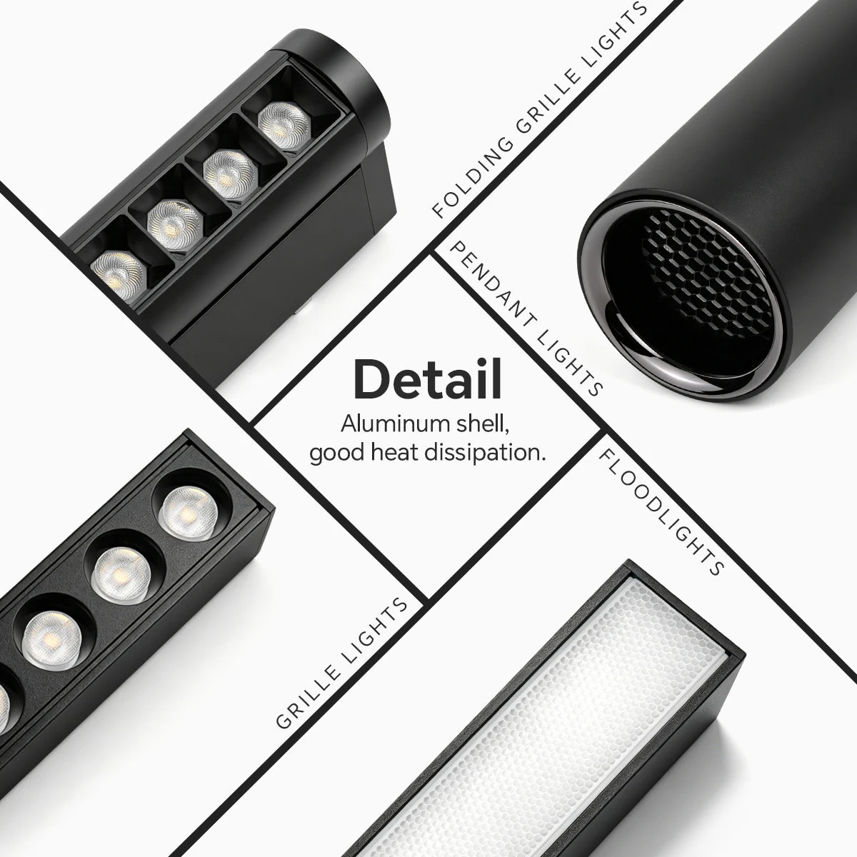éclairage led spots clips magnétiques rail noir moderne 249 2000 lumens cct