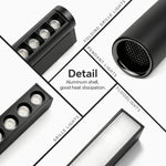 éclairage led spots clips magnétiques rail noir moderne 249 2000 lumens cct