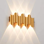 applique murale moderne or noir ondulée éclairage led chambre salon contemporain fixée mur