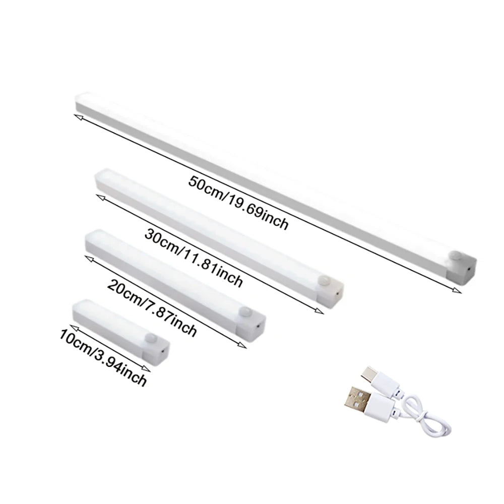 ruban lumineux led blanc blanc chaud moderne aimant câble usb 50cm 30cm 20cm 10cm