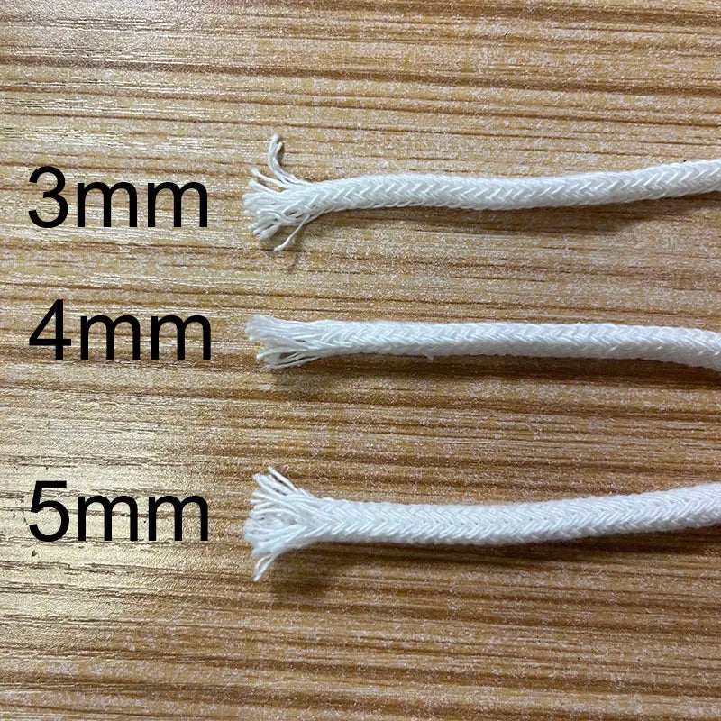 corde arrosage coton 3mm 4mm 5mm texture tissée blanc simple système irrigation fleur jardin