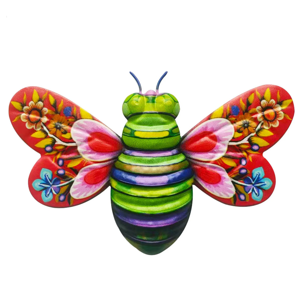 décoration murale abeille colorée motifs floraux chambre salon extérieur