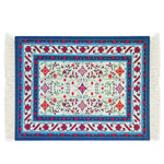 tapis sol persan motif floral classique franges décoration intérieur maison