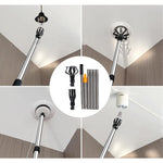 perche ampoule noire moderne 1,8m portable entretien extérieur lisse antidérapante