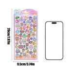 sticker 3d kawaii forme géométrique animaux multicolore opacité adhésif décoration enfant maisonécole