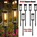 Lampes solaires waterproof modernes noires transparentes interrupteur panneau solaire 6PACK