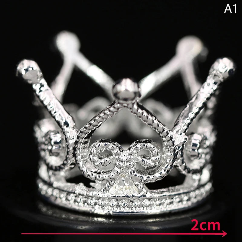 couronne or argent strass baroque élégante adhésive décoration fête princesse baby