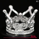 couronne or argent strass baroque élégante adhésive décoration fête princesse baby