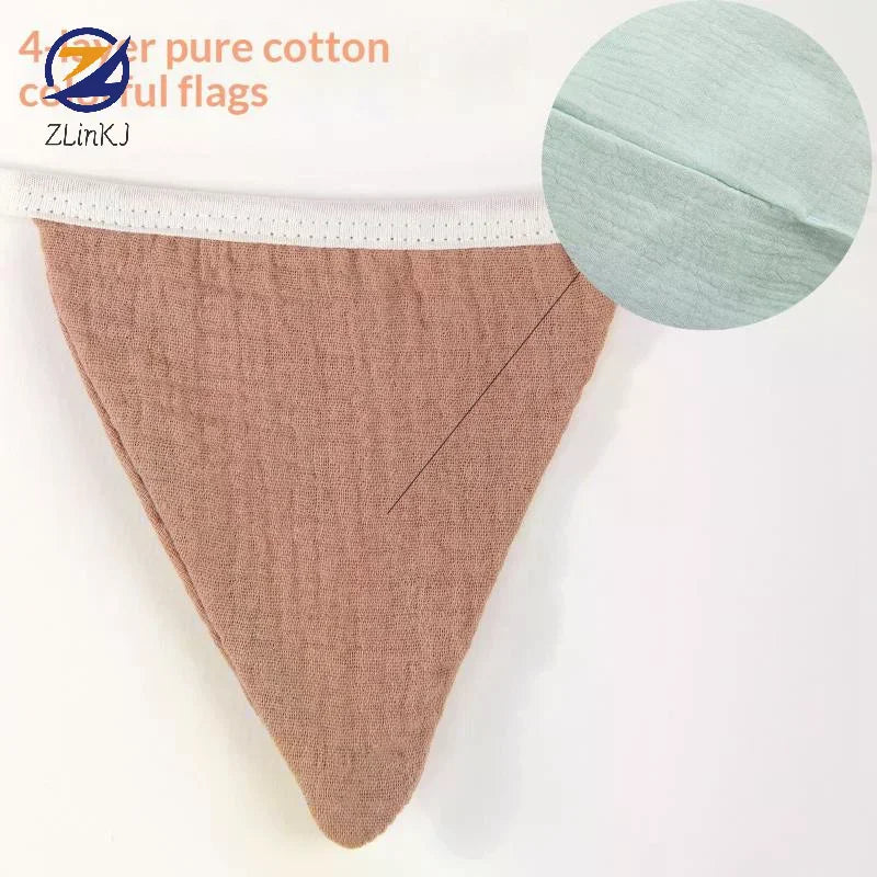 fanions coton beiges roses blancs simples décoratifs auto adhésifs résistants eau