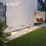 applique murale extérieure led noir moderne étanche jardin terrasse balcon escalier